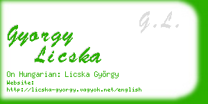 gyorgy licska business card