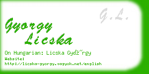 gyorgy licska business card